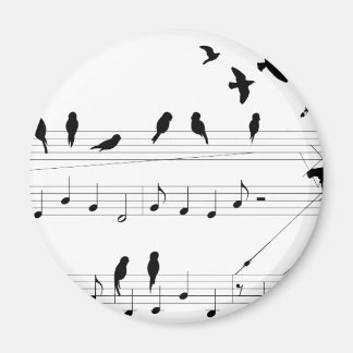 Aimant Oiseaux sur une note