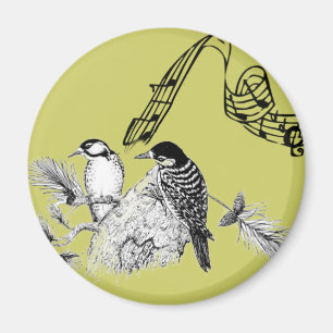 Aimant Oiseaux Vintage