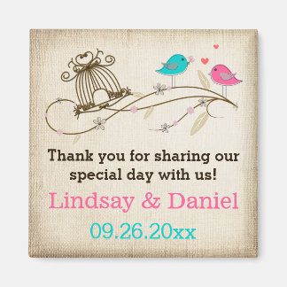 Aimant Oiseaux Whimsical dans l'amour mariage Faveur aima
