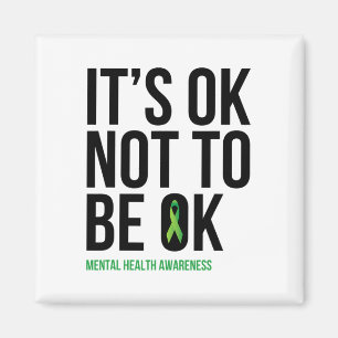 Aimant Ok Not To Be Ok - Ruban Sensibilisation À La Santé