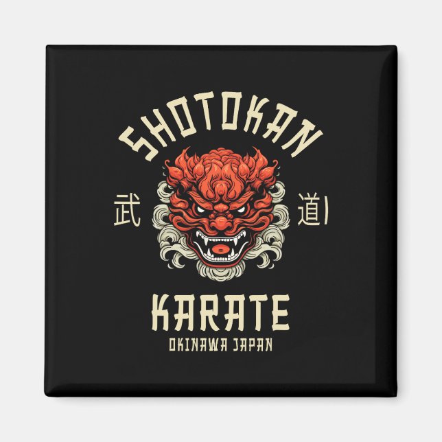 Aimant Okinawa Japon Dojo Shotokan Karaté (Devant)