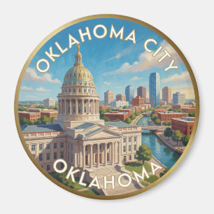 Aimant Oklahoma City Oklahoma Capitale Voyage Art
