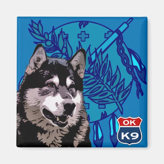 Aimant Oklahoma Husky (Devant)