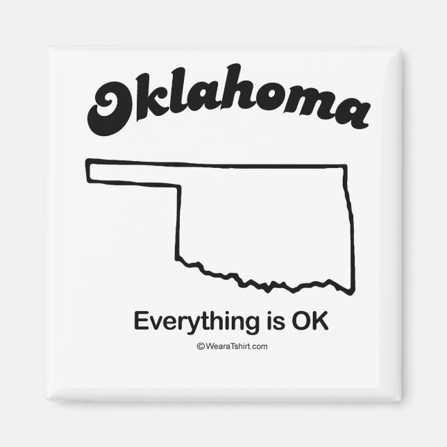 Aimant OKLAHOMA - T-shirts "OKLAHOMA STATE MOTTO" et Gea (Devant)
