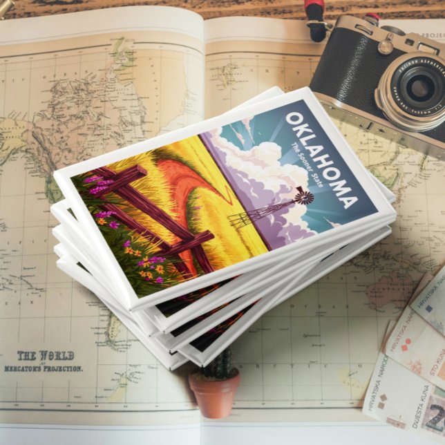 Aimant Oklahoma vintage (Créateur téléchargé)