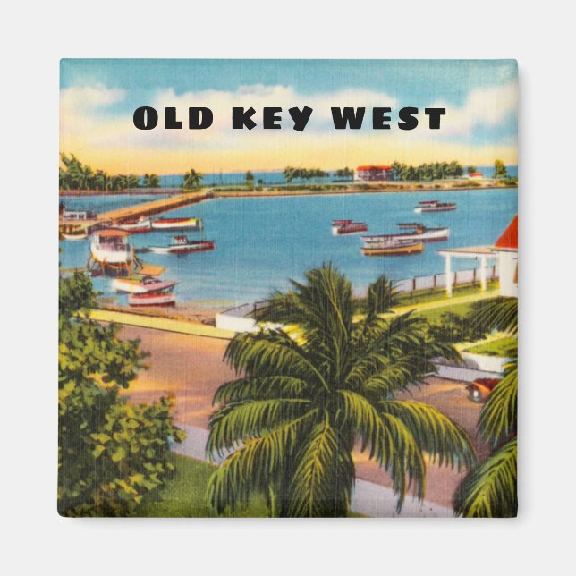 Aimant Old Key West Floride avec Garrison Bight (Devant)