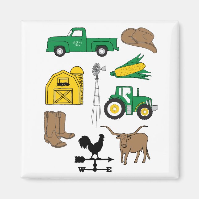 Aimant Old Macdonald a une ferme Ma vie agricole pour les (Devant)
