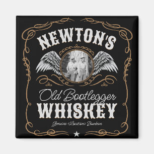 Aimant Old Moonshine Whiskey Étiquette AJOUTER PHOTO Nom