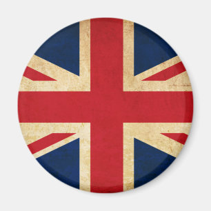 Aimant Old Vintage Grunge Royaume-Uni Drapeau Union Jack