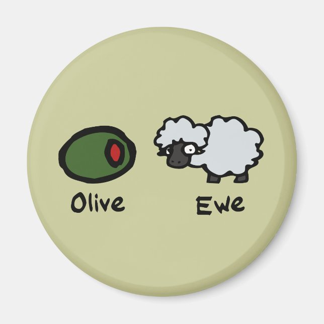 Aimant Olive Ewe (Devant)