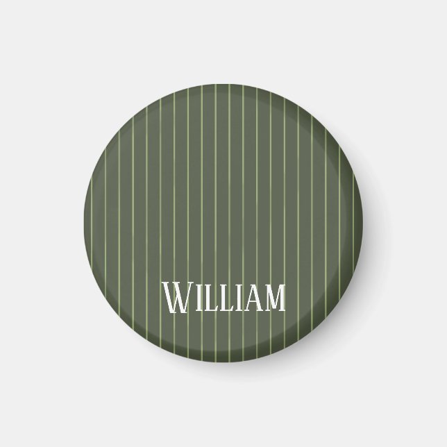 Aimant Olive Pinstripes (Devant)