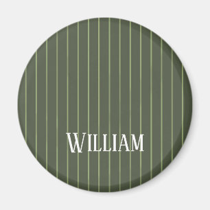 Aimant Olive Pinstripes