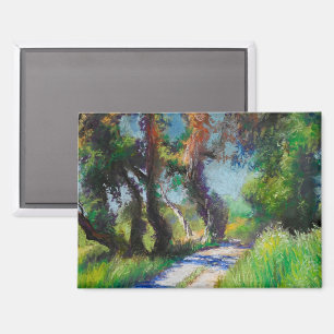 Aimant Oliviers au bord de la mer – Pastel méditerranéen