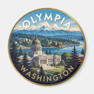Aimant Olympia Washington Puget Sound Voyage Art