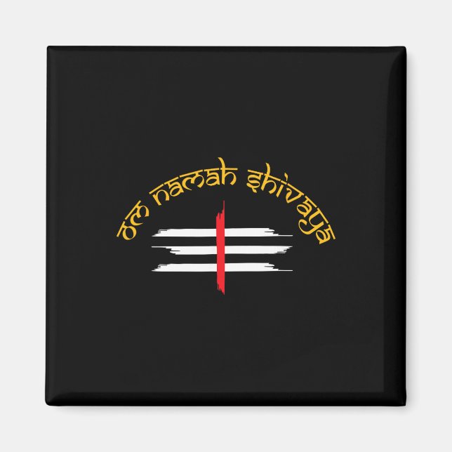 Aimant Om Namah Shivaya Tripundra Symbol Of Shiva  (Devant)