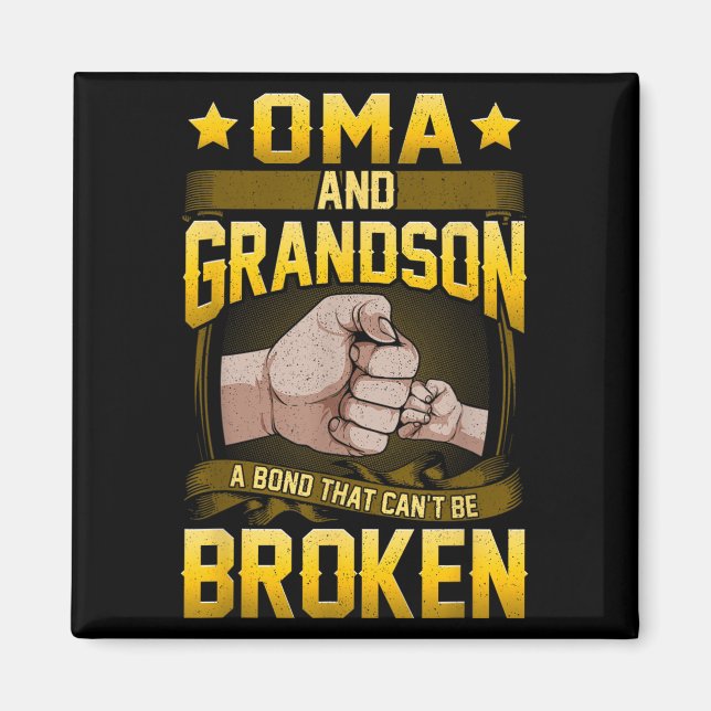 Aimant Oma And Grandson A Bond That Can't Be Broken Shirt (Devant)
