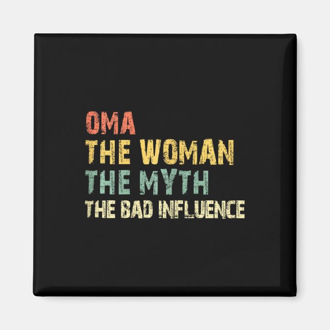 Aimant Oma La Femme Le Mythe D Influence Funny Vinta (Devant)