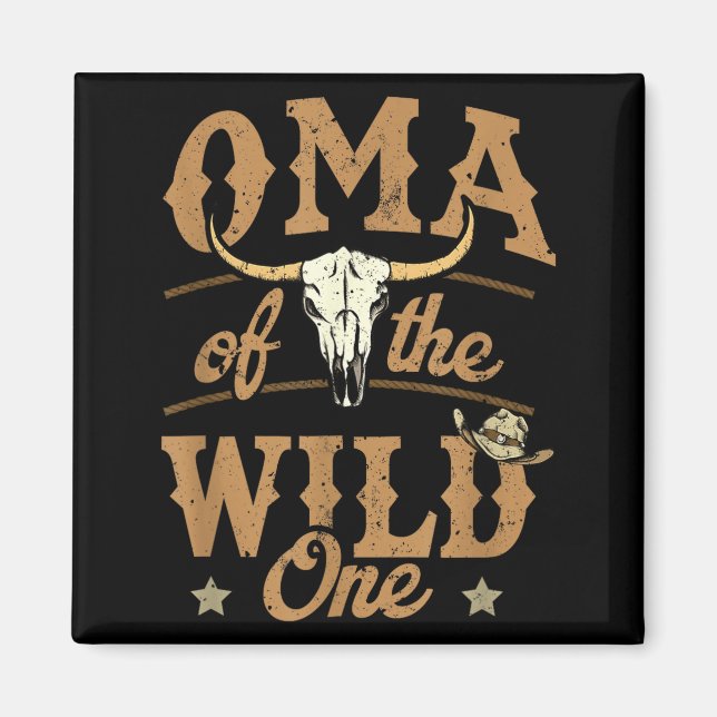 Aimant Oma Of The Wild One Cowboy Western Rodeo Party Mat (Devant)