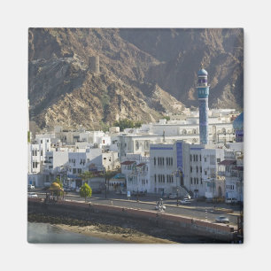 Aimant Oman, Mascate, Mutrah. Bâtiments le long de Mutrah