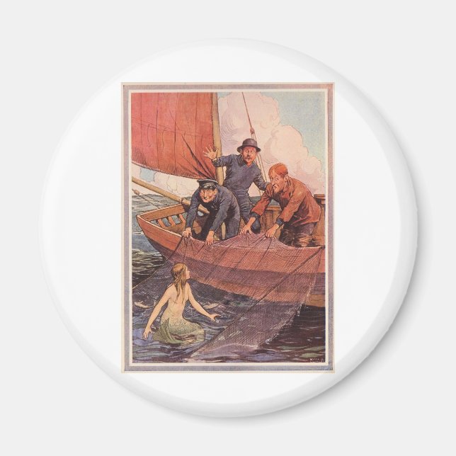 Aimant On a pris une Sirène ! Vintage (Devant)