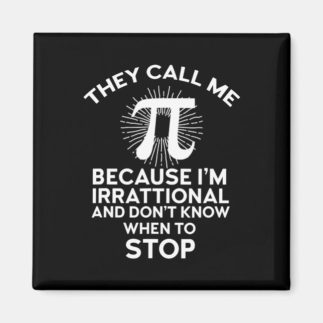 Aimant On M'Appelle Pi Funny Math Enseignant Geek 3.14 Pi (Devant)