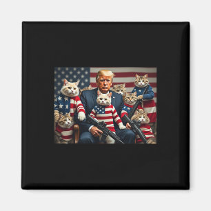 Aimant On va sauver les chats Drôle Trump Vote 2025 Am
