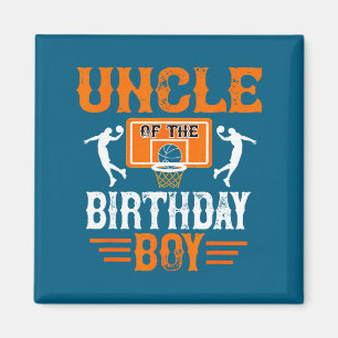 Aimant Oncle masculin du t-shirt de l'oncle de basketball
