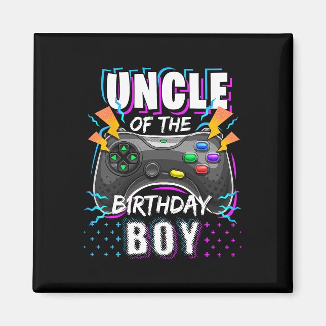 Aimant Oncle Of The Birthday Boy Matching Video Jeu Birt (Devant)