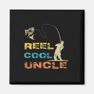 Aimant Oncle pêcheur vraiment cool vintage Fête des Pères