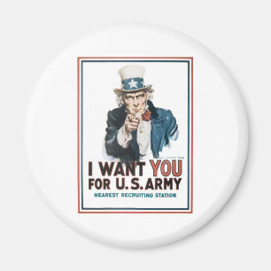 Aimant Oncle Sam "JE VOUS VEUX !"