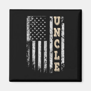 Aimant Oncle Vintage Américain Drapeau Fête des pères 4 J