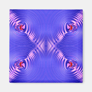 Aimant ondulations bleues