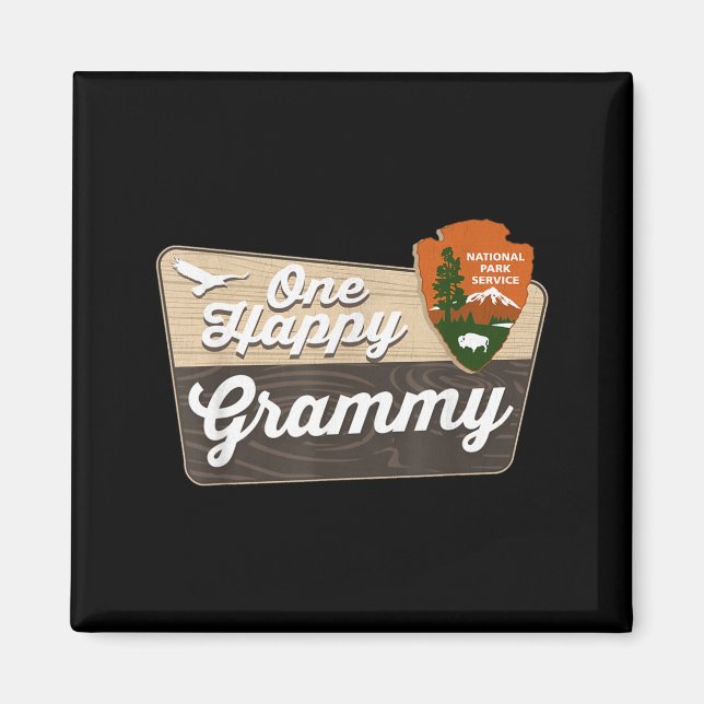 Aimant One Happy Grammy Camper Matching Birthday Decorati (Devant)