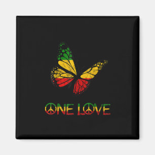Aimant One Love Butterfly Rasta Reggae