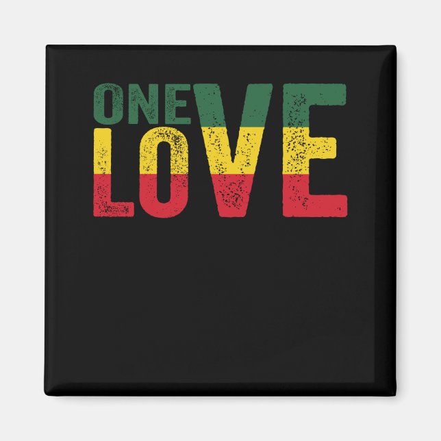 Aimant One Love Jamaican Rasta (Devant)