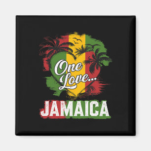 Aimant One Love Jamaïque 2025 Fleur d'Hibiscus Caraïbes V