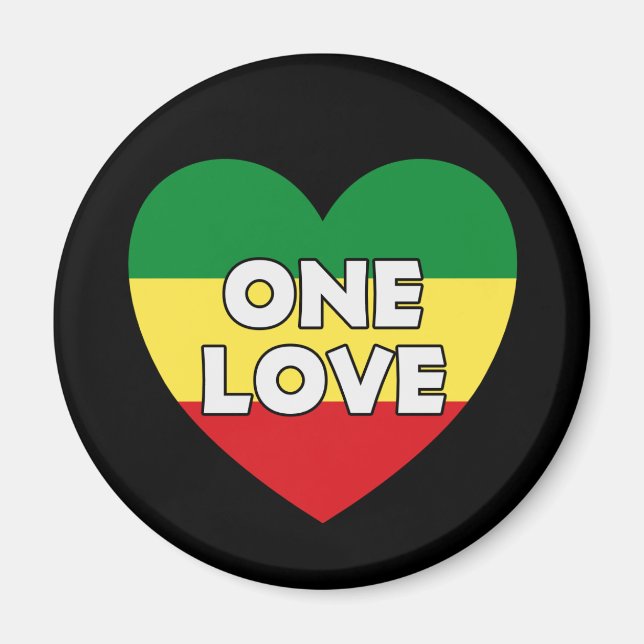 Aimant One Love Rasta Reggae (Devant)