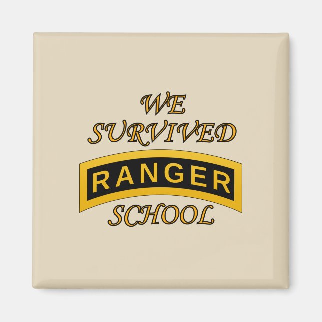 Aimant Onglet de l'école des Rangers de l'Armée - Nous av (Devant)