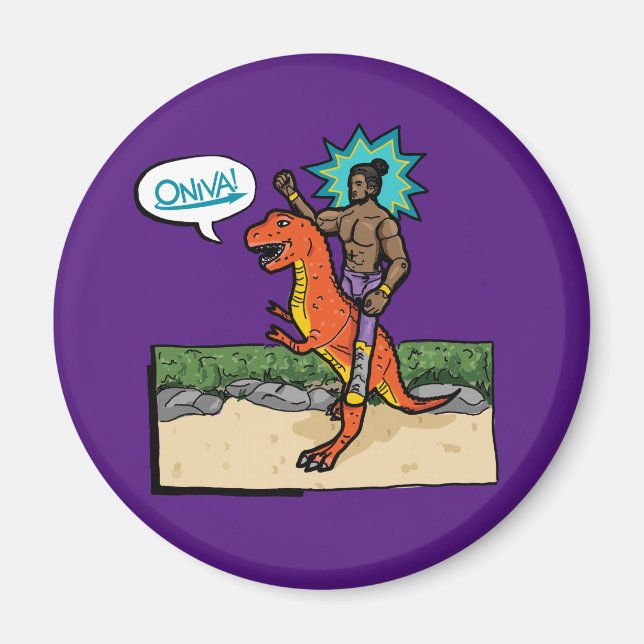 Aimant ONIVA ! Dino Lutteur (Devant)