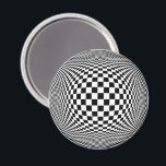 Aimant Op. Art<br><div class="desc">Op Art design concept motif pour la science-fiction, l'inconscient, le chaos, ESP ou perception extra sensorielle, stress psychique, contrainte, vertige, tourbillon, tornade, art psychédélique et illusions optiques. L'esprit parfait se bender ! Voir d'autres produits avec ce design dans la catégorie Op Art de ce magasin. Cliquez simplement sur le lien...</div>