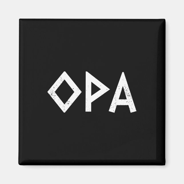 Aimant Opa Grecque Pride Grecque Ancien Drapeau Grec Funn (Devant)