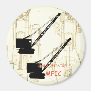 Aimant Opérateur de grue = MFIC VINTAGE CRAWLER CRANE noi