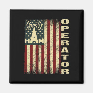 Aimant Opérateur radio amateur radio ham drapeau patrioti