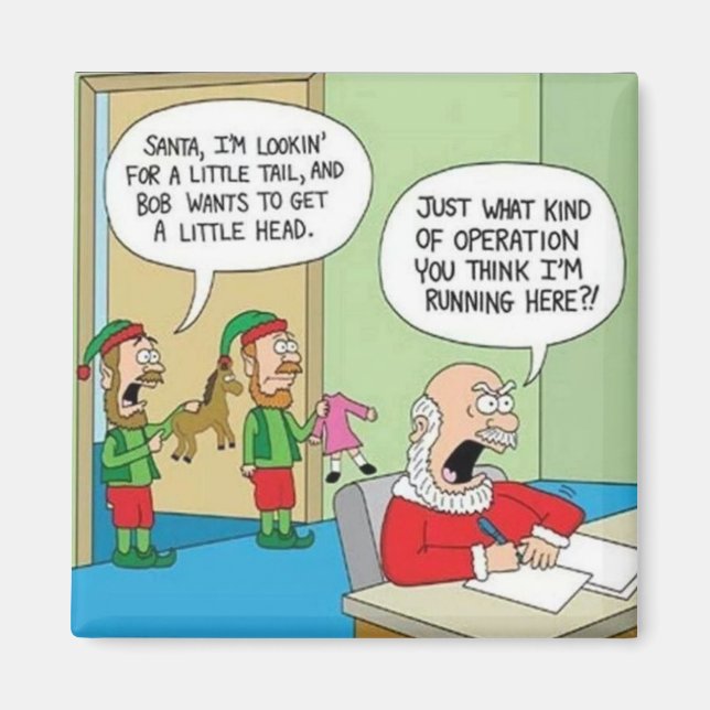 Aimant Opération atelier père Noël (Devant)