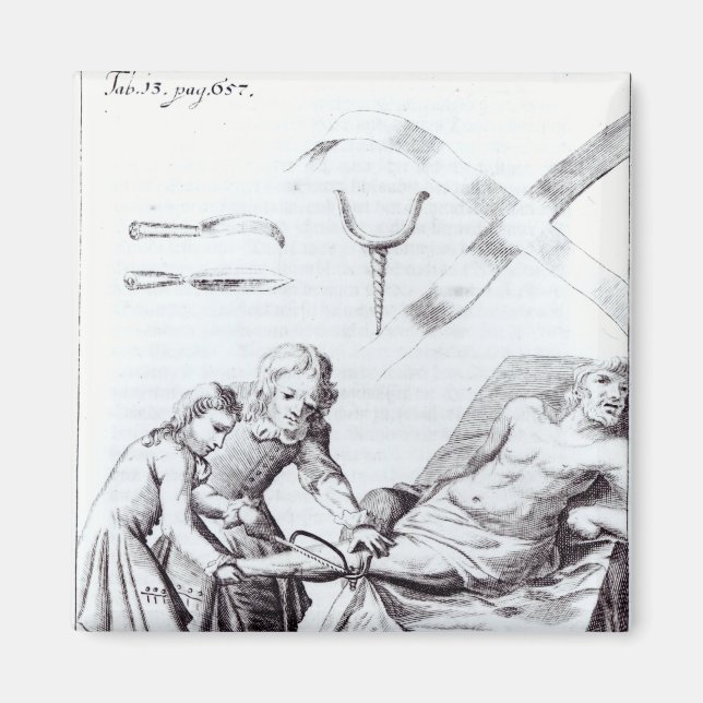 Aimant Opération chirurgicale pour amputer une jambe (Devant)