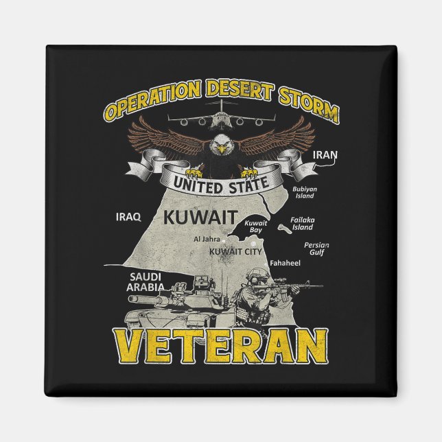 Aimant Opération Tempête du désert Ods Vétéran Irak Vinta (Devant)