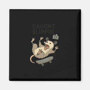 Aimant Opossum drôle de skateboard Trash Cat skater attra