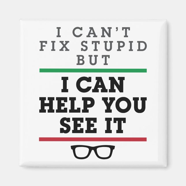 Aimant Optometrist Optometry Ophthalmology See Stupid (Devant)