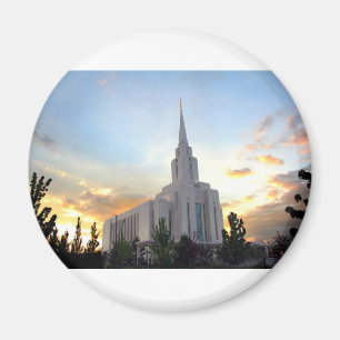 Aimant Oquirrh Mountain LDS Utah Temple sunset