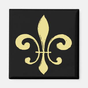 Aimant Or Washout Fleur De Lis